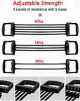 Full Body Workout Set Chest Expander with 5 Removable Resistance Bands