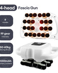 42-Heads Fascia Gun High-Frequency Vibration Body Massage