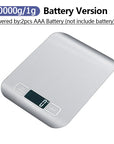 5kg/10kg Digital Kitchen Scale LCD Display Stainless Steel Electronic Scales