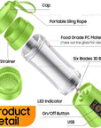 380ml Portable Electric Juicer Blender USB Rechargeable