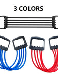 Full Body Workout Set Chest Expander with 5 Removable Resistance Bands