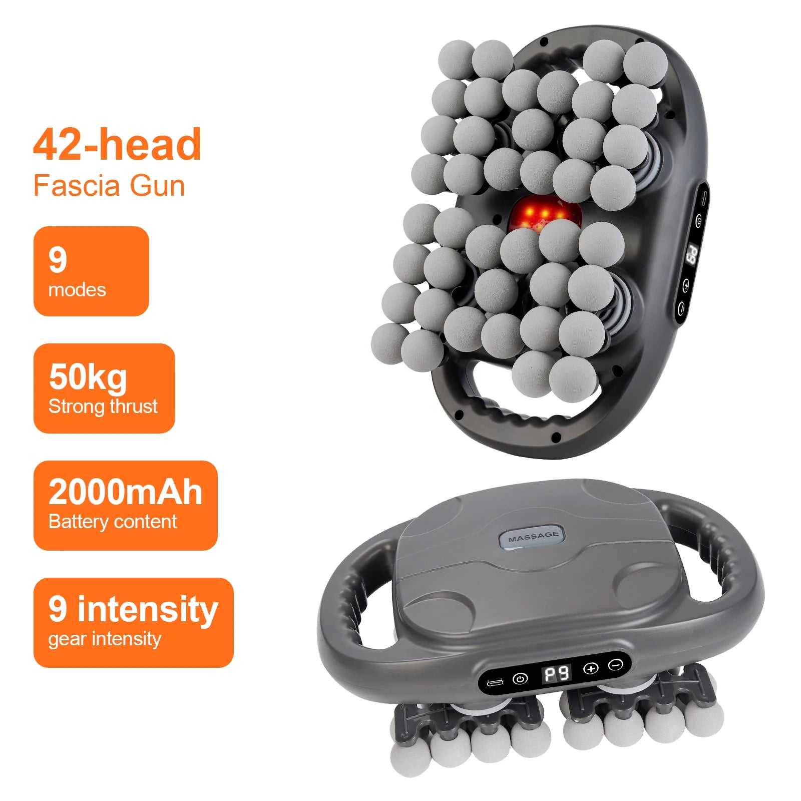 42-Heads Fascia Gun High-Frequency Vibration Body Massage bemofit0 42-Heads Fascia Gun High-Frequency Vibration Body Massage bemofit0