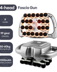 42-Heads Fascia Gun High-Frequency Vibration Body Massage