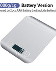 5kg/10kg Digital Kitchen Scale LCD Display Stainless Steel Electronic Scales