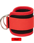 Fitness Ankle Straps Adjustable D-Ring Support Cuffs Gym