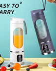 12 Blades Portable Fruit Juicer 450ml Capacity 3 Gears
